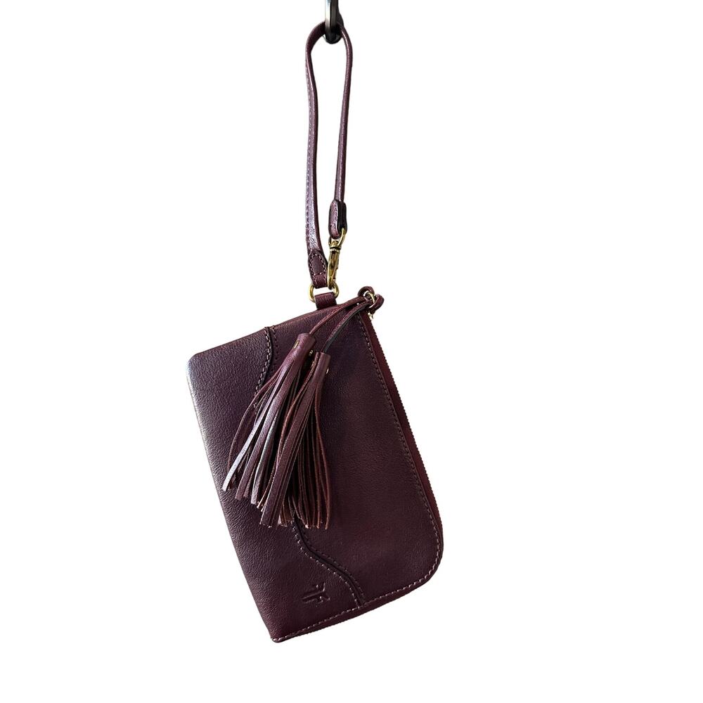 Maroon Frye Wristlet